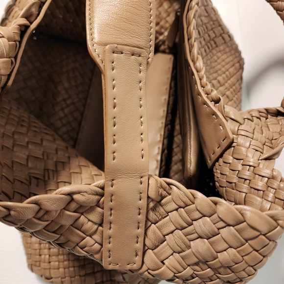 FALOR ITALY Hand Woven Genuine Leather Large Soft Tote Satchel Handbag F2217 - Picture 7 of 16